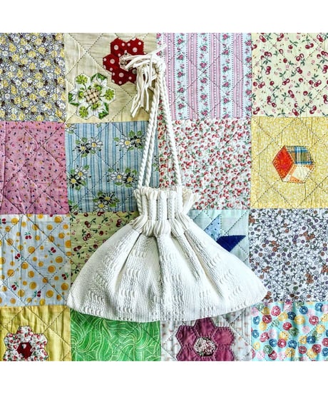 50's nylon woven purse