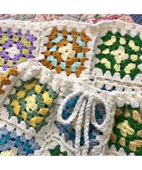 granny square skirt beige