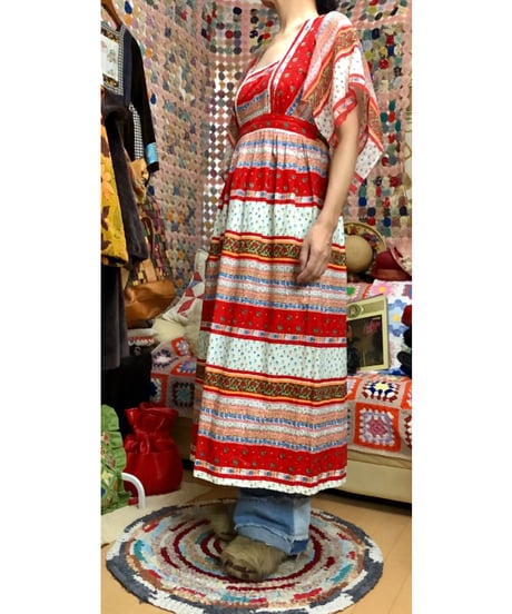 70s flower dress