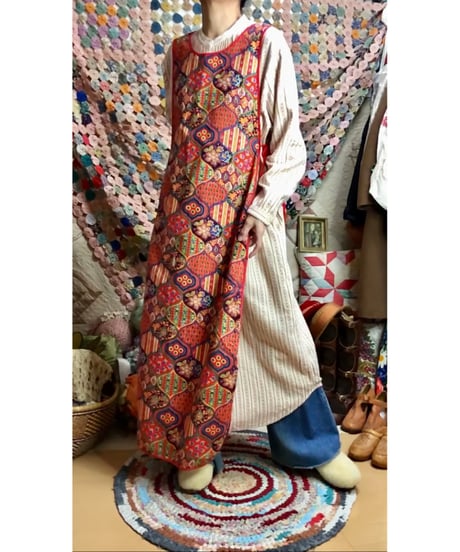 paisley apron dress