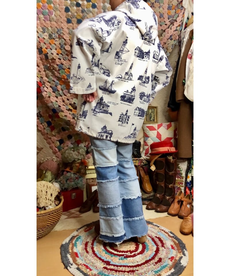 ミシガンラグ　michigan rag 90年代 USA製 MICHIGAN RAG CO. ミシガンラグ 総柄プリント