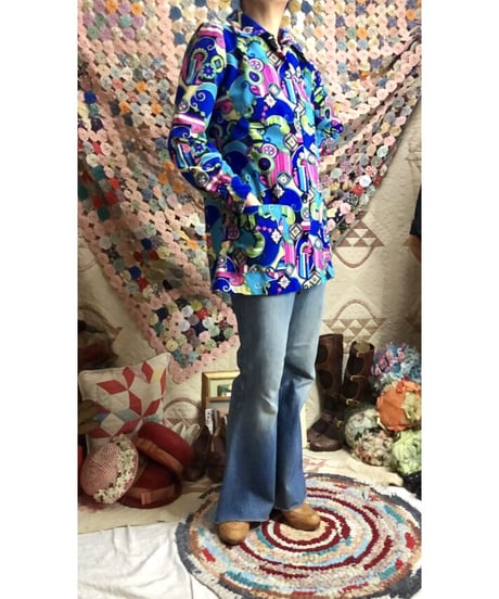 60-70's psychedelic shirt jacket