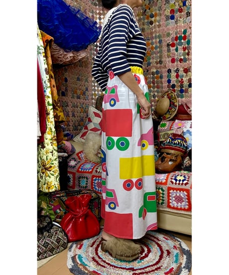 marimekko bo-boo super wide leg pants（70s fabric）B