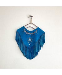 fringe suède collar