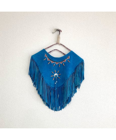 fringe suède collar