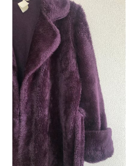 70s fleece eco fur robe