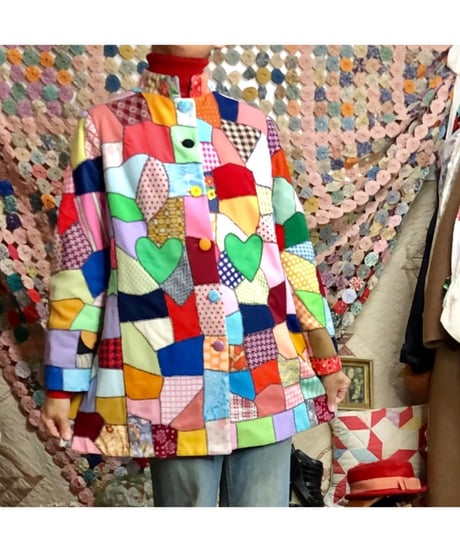 60-70s crazy quilt jacket