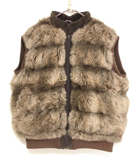 70-80's hansa branta by stearns faux fur down vest