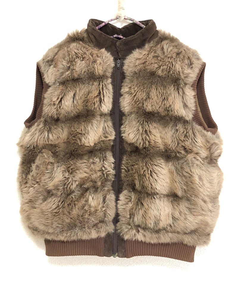 70-80's hansa branta by stearns faux fur down v