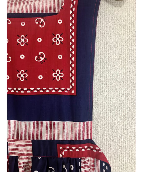 70's bandanna print one-piece