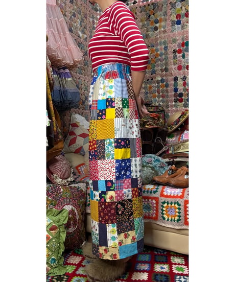 patchwork super wide leg pants