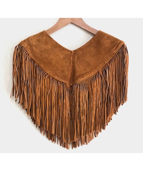 suède fringe collar
