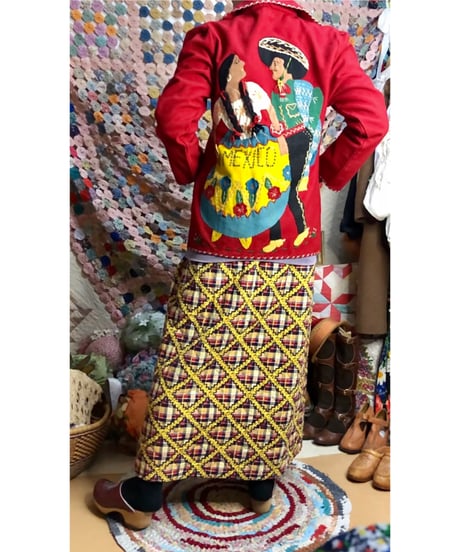 50s mexican wool patch jacket