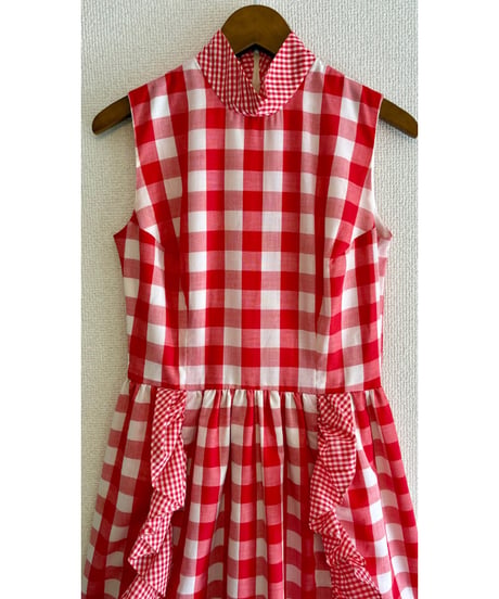 70s gingham dress