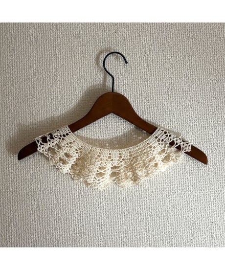 clear beads crochet collar