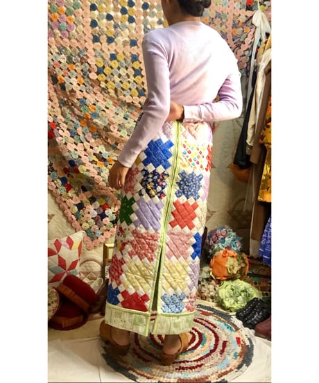 patchwork quilt skirt