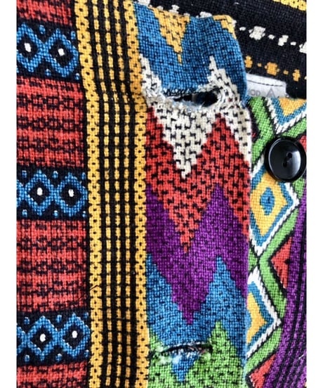 native pattern print maxi skirt