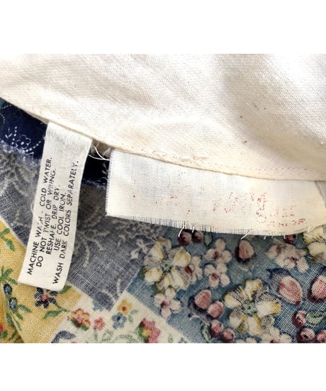 70's patchwork print apron dress