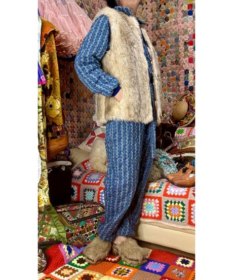 60s faux fur vest