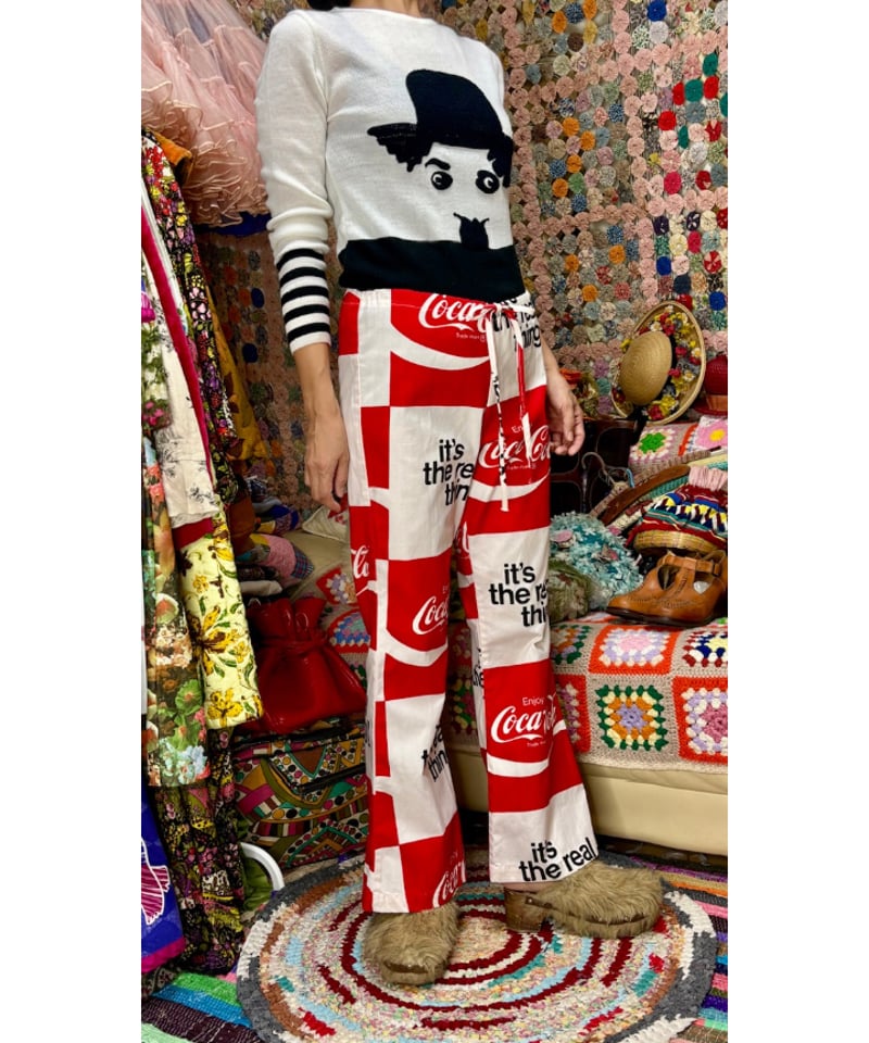 70s coca cola コカコーラ　パンツ　vintage VINTAGE 70s Coca Cola Pants Coke Slacks Hippie Bell Bottoms