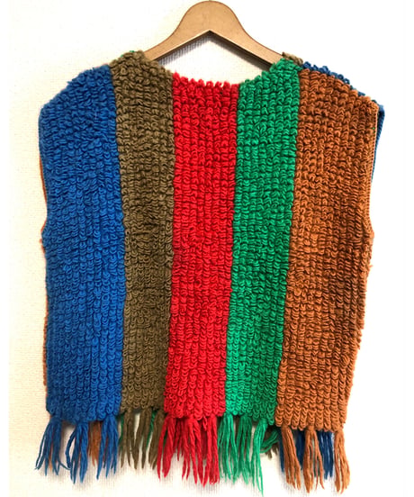 60s colorful knit vest