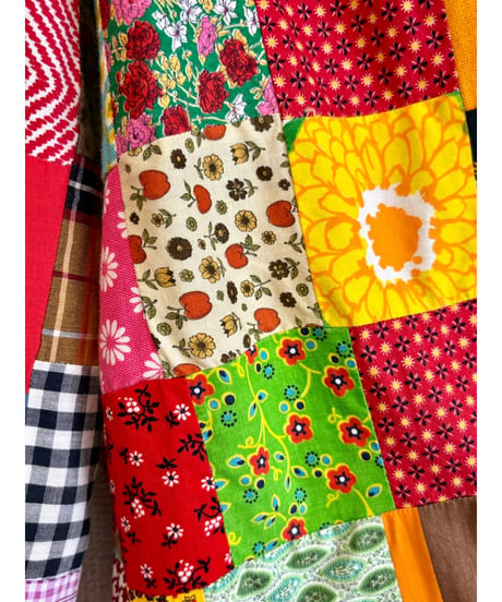 patchwork super wide leg pants