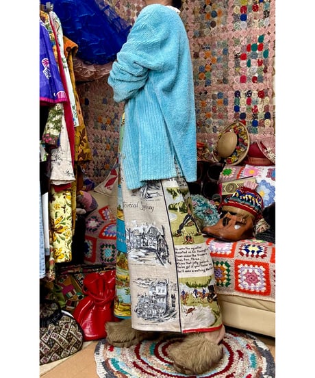 tea towel super wide leg pants B