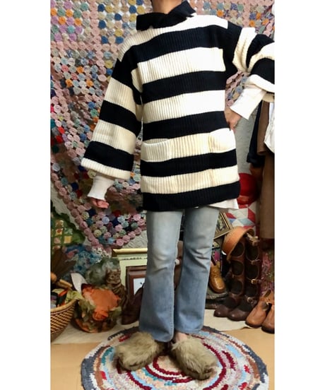 70s stripe hoodie knit