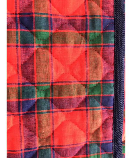 60s quilting plaid wrap skirt