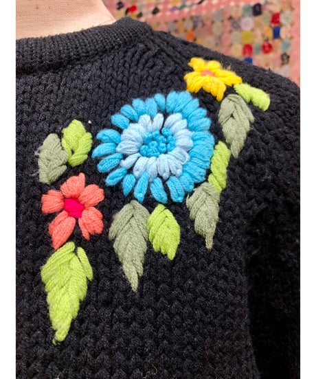 60s embroidered cardigan