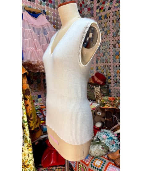 70-80s angora inner vest