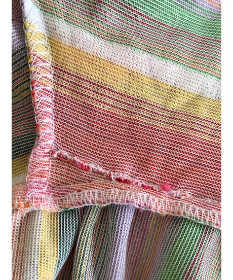 60s mulch stripe pile dress