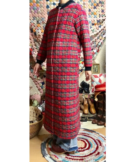 plaid quilting robe