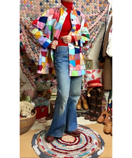 60-70s crazy quilt jacket