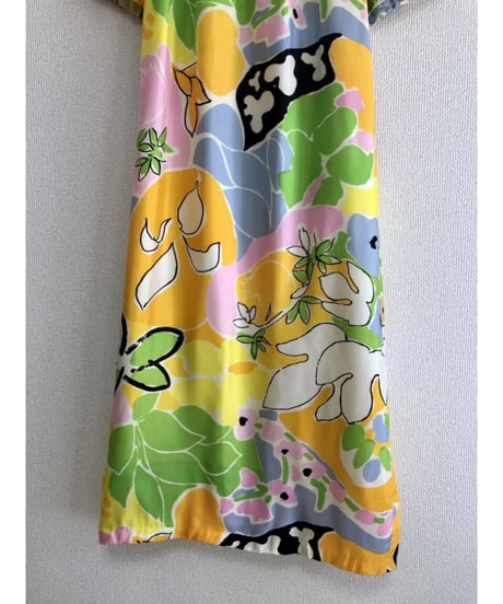 60's flower midi dress