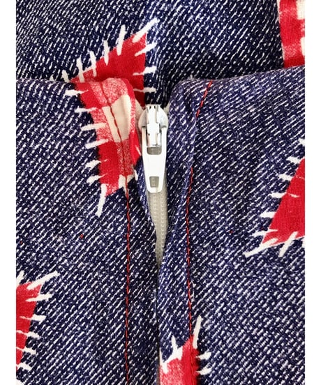 70s patch print dress