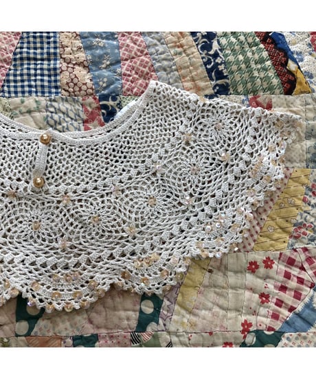 cotton crochet collar