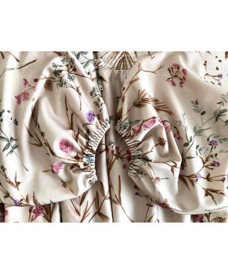70's botanical flower print dress