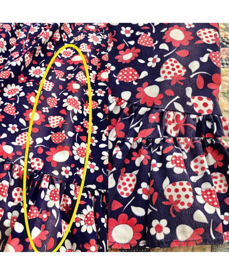 1960-70's pop flower print maxi skirt