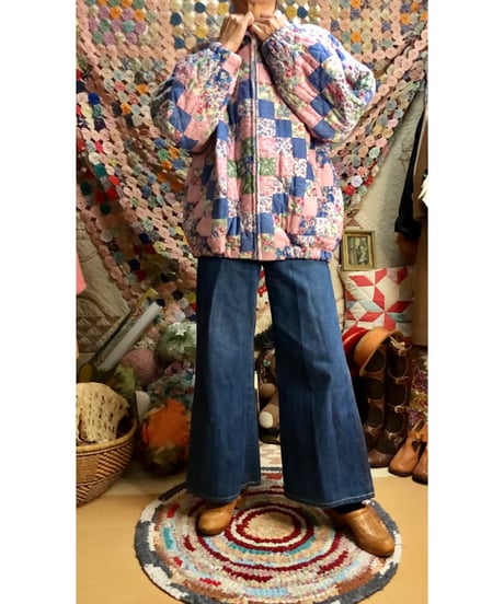 80s patchwork quilt jacket