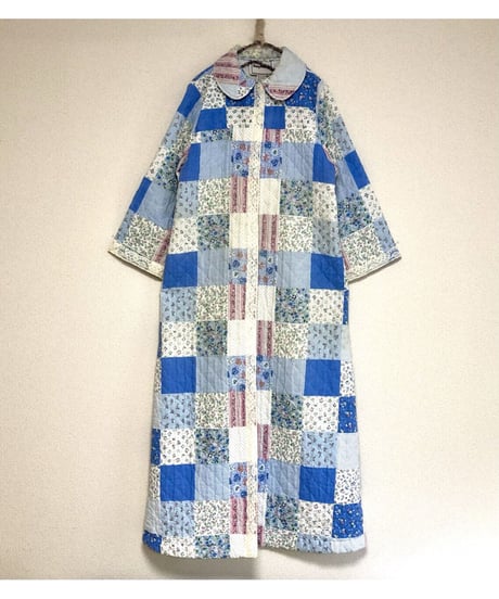 patchwork print quilting coat