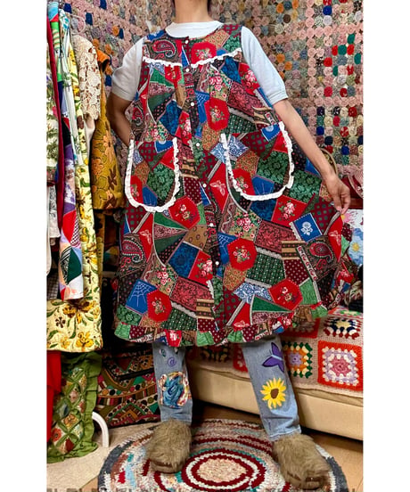 patchwork print tunic