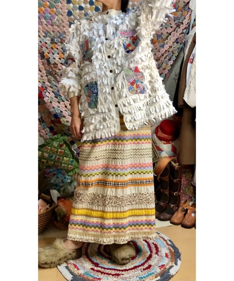 quilt patch fringe jacket