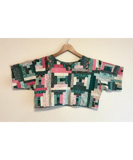 patchwork short tops