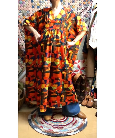 70s psychedelic easy dress
