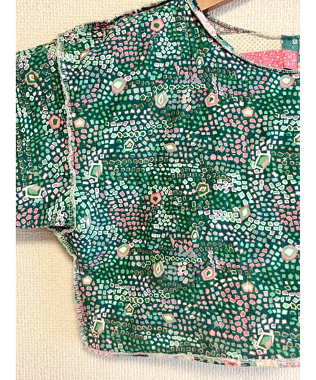 patchwork short tops