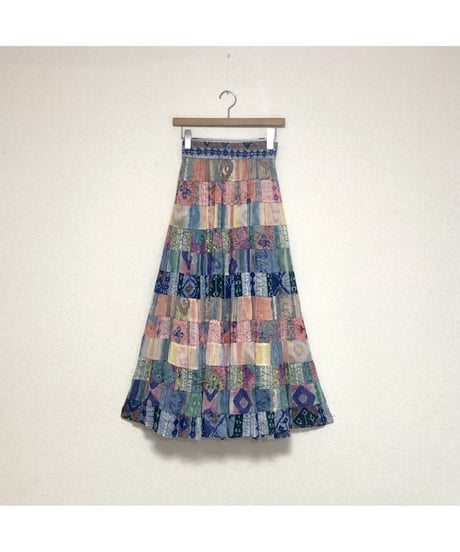 indian cotton skirt pastel