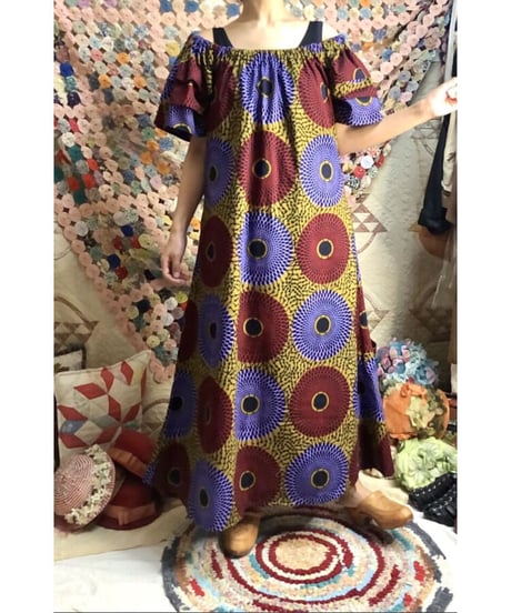 batik print dress
