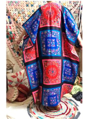 60's flower kaftan dress