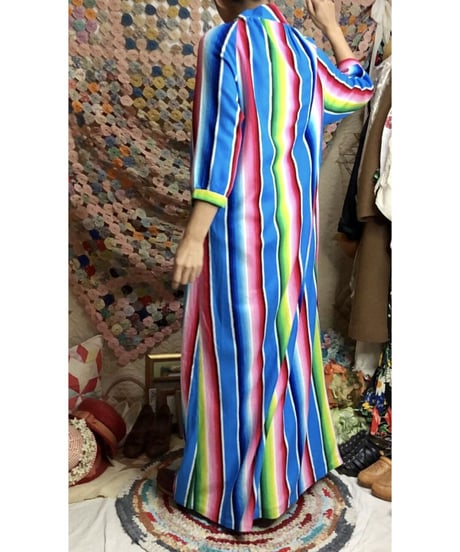 70s multicolored stripe dress